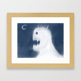 L'iniids looks to their moon Framed Art Print