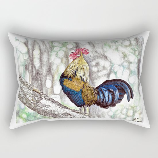 Red Junglefowl (Original Available for sale) Rectangular Pillow
