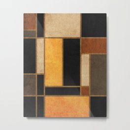 Mondrian Inspired 3 - Modernist Geometric Abstract Metal Print
