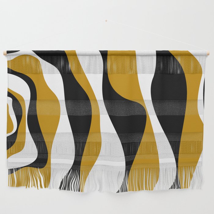 Ebb and Flow 4 - Dark Yellow Wall Hanging