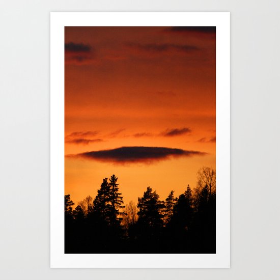 Beautiful Glowing Sky Art Print