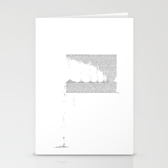 Erosion & Typography 3 Stationery Cards