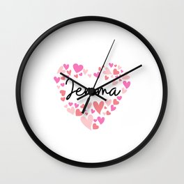 I love Jemma Wall Clock