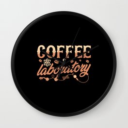 Lab Tech Chemist Coffee & Laboratory Technician Wall Clock