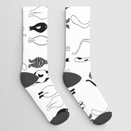 Cat Butts Pattern Socks