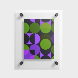 Soft Purple and Green Geometric Patterns  Floating Acrylic Print