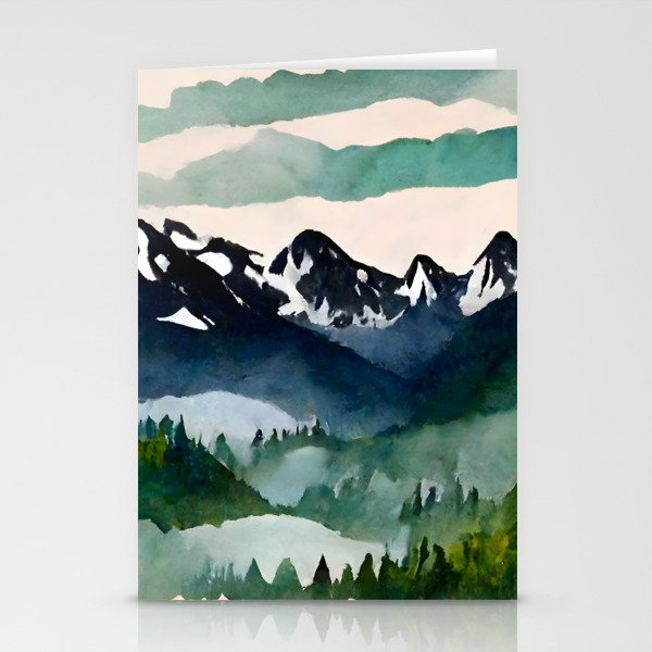 Emerald Mountains Stationery Cards