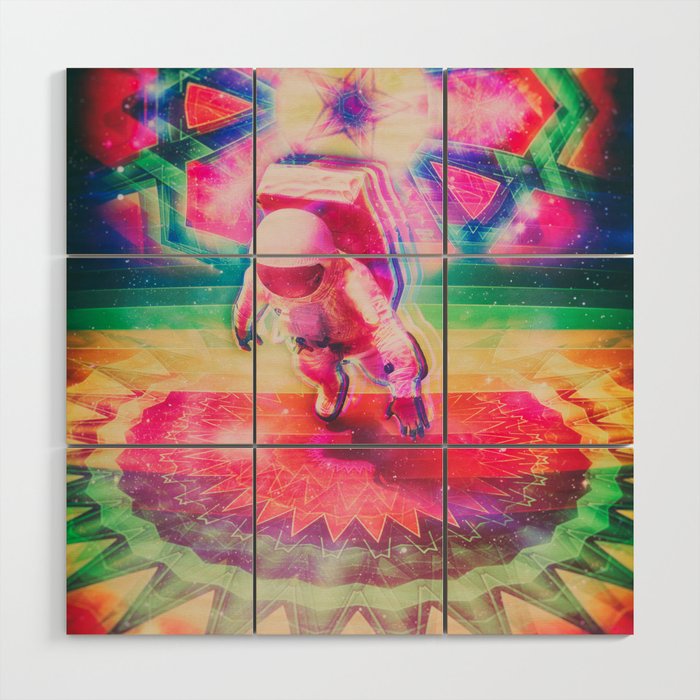 Psychedelic Astronaut Wood Wall Art By Psychedelicastronaut