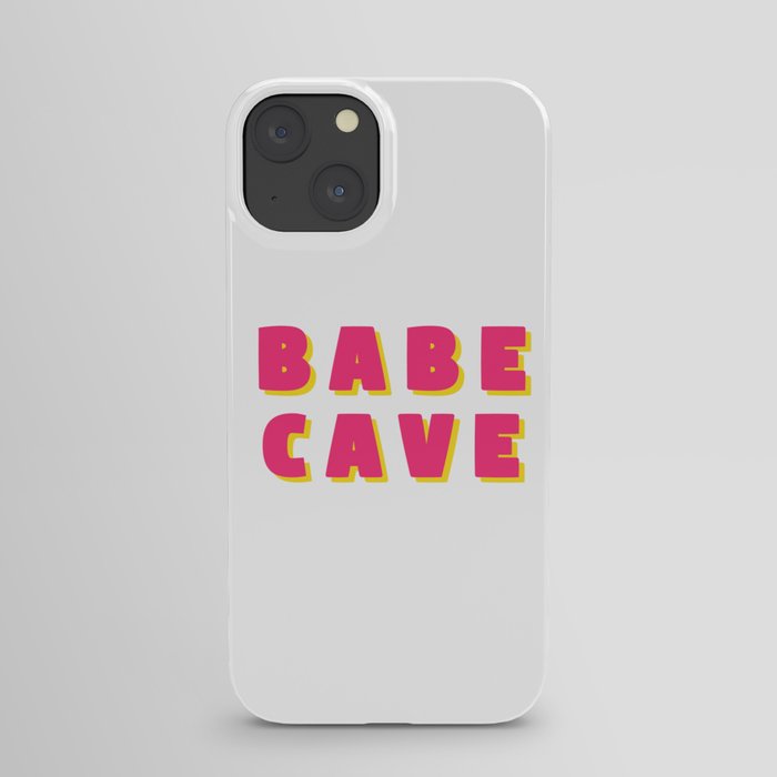 Babe cave - Pink and yellow iPhone Case