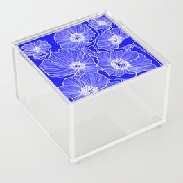 Cobalt Poppies Acrylic Box