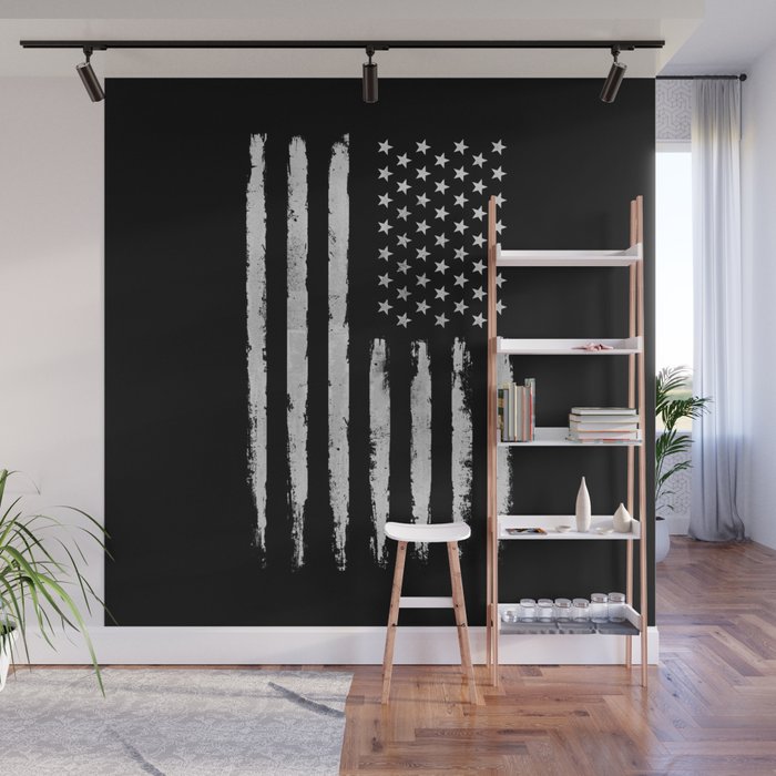 White Grunge American Flag Wall Mural By Mydream White Grunge American Flag Wall Mural By Mydream