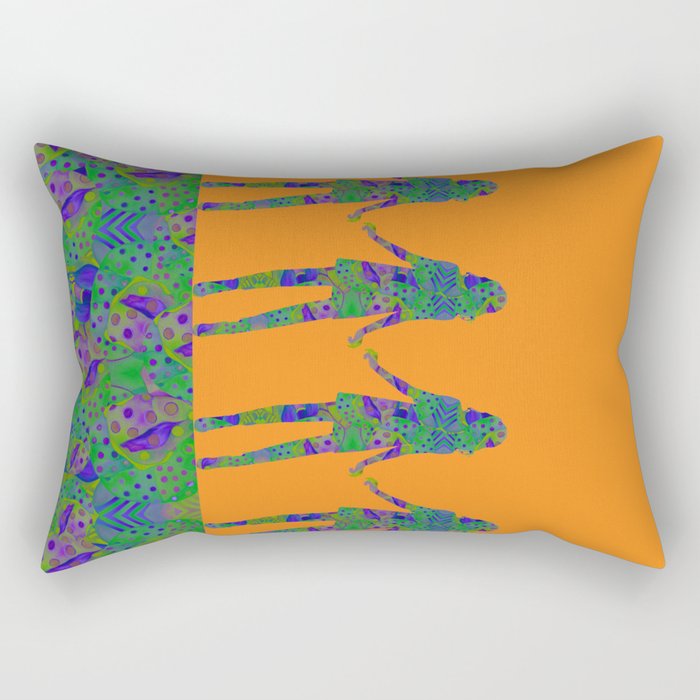"Be yourself (Pop Fantasy Colorful Woman)" Rectangular Pillow