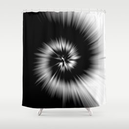 TIE DYE #1 (Black & White) Shower Curtain