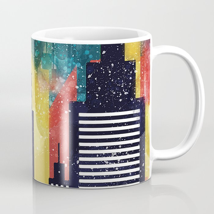 New York City Skyscrapers In Watercolor Art, New York Poster, Wall Art Home Decor, City Skyline Art Coffee Mug