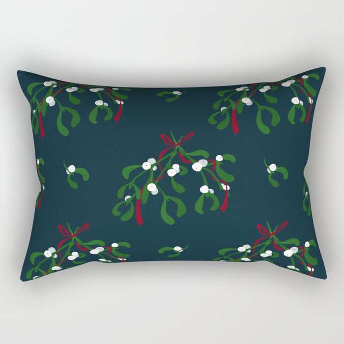 Mistletoe and red tape Rectangular Pillow