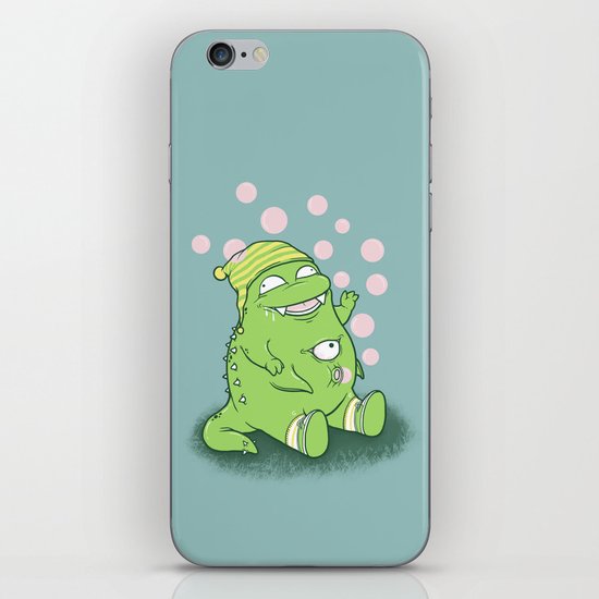 Happy Green Monster iPhone Skin