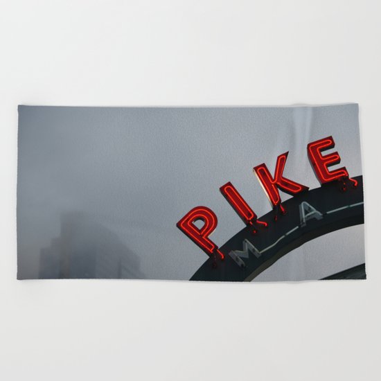 Pike Place Morning Beach Towel