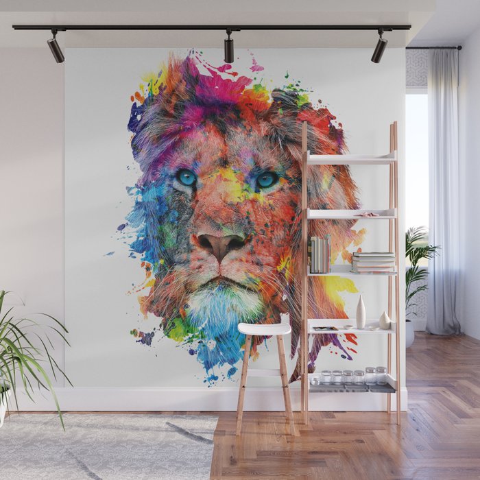 Lion Wall Mural by rizapeker | Society6