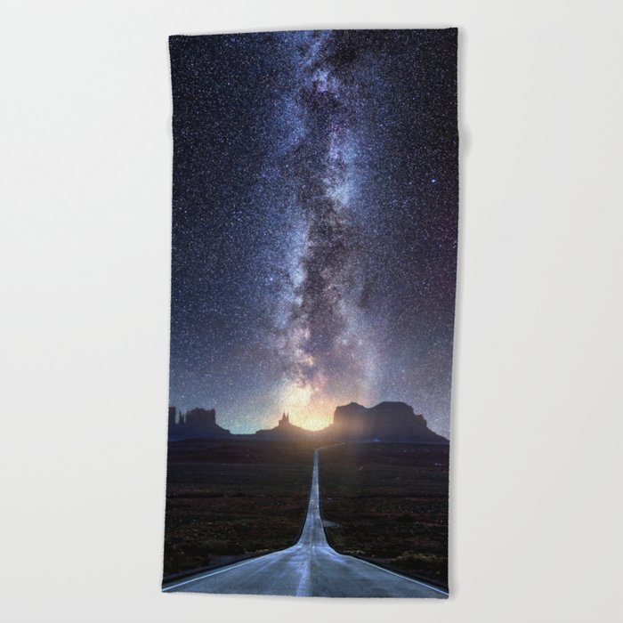 Monument Valley Milky Way Beach Towel