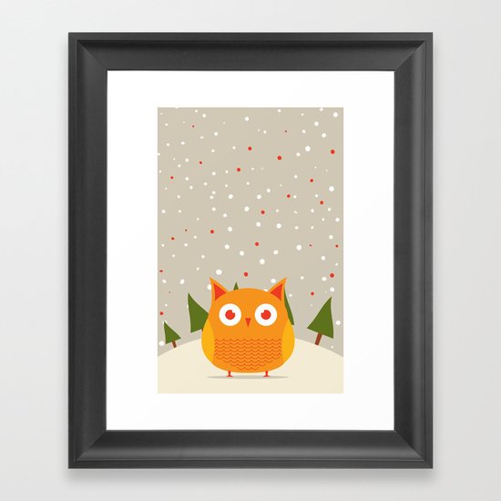 Cute owl Framed Art Print
