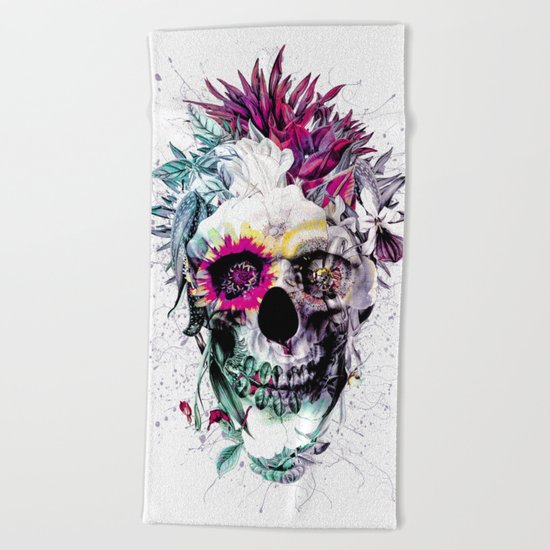 Skull Punk IV Beach Towel