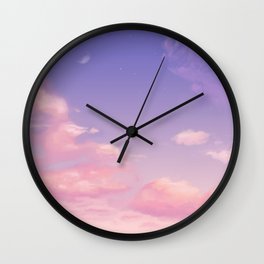 Sky Purple Aesthetic Lofi Wall Clock