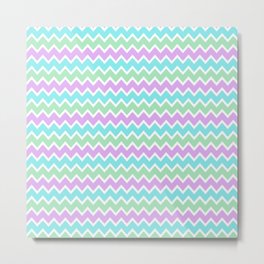Turquoise Aqua Blue and Light Purple Lavender and Mint Green Metal Print | Graphic Design, Abstract, Pattern, Children 