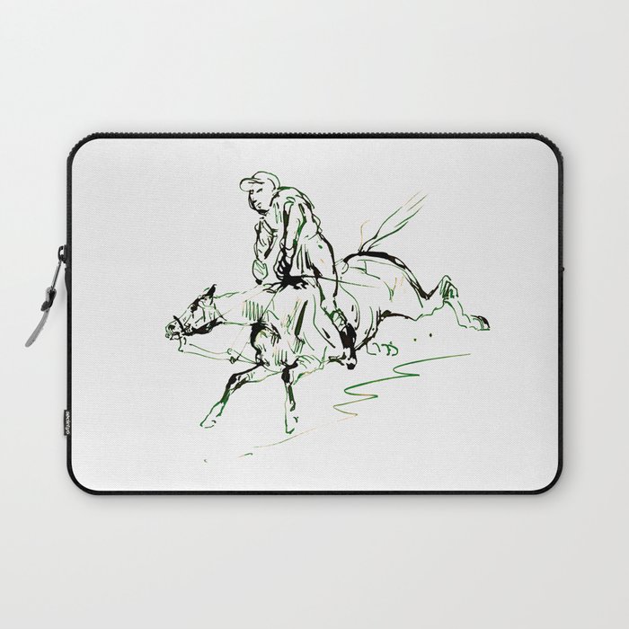 Jockey on a Horse Laptop Sleeve