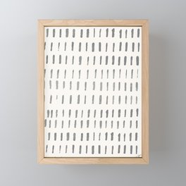 Minimal Brush Strokes- Coordinating Pattern Framed Mini Art Print