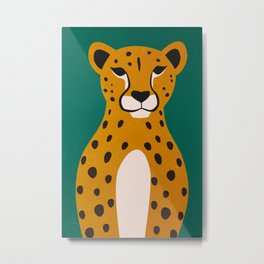 The Stare: Marigold Cheetah Metal Print