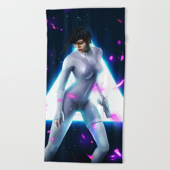 Gits - fan art Beach Towel