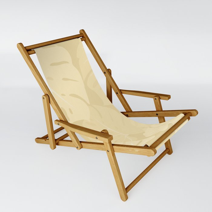 Monstera - Bright Floral Leaf Art Design Pattern  Sling Chair