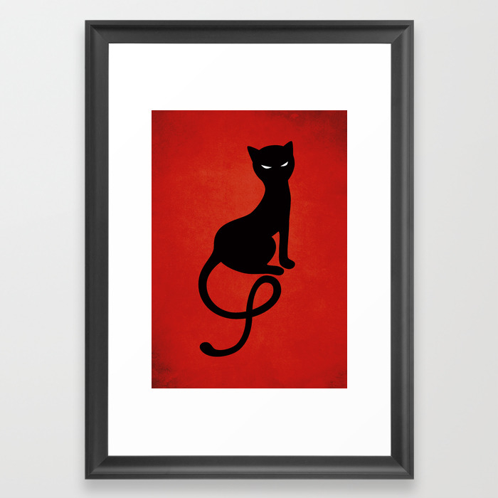 Red Gracious Evil Black Cat Framed Art Print By Borianagiormova Society6 Polish your personal project or design with these cat silhouette transparent png images, make it even more personalized and more attractive. red gracious evil black cat framed art print by borianagiormova