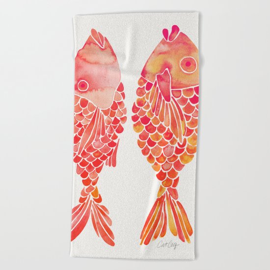 Indonesian Fish Duo – Melon Palette Beach Towel