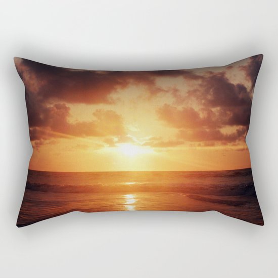 Sunrise over the Ocean Rectangular Pillow