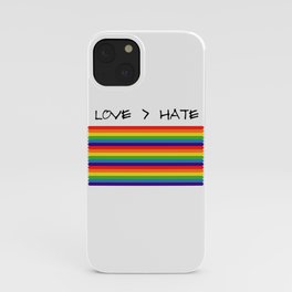 Love beats hate pride iPhone Case