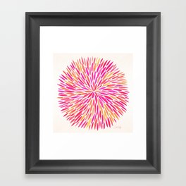 Watercolor Burst – Pink Ombré Framed Art Print