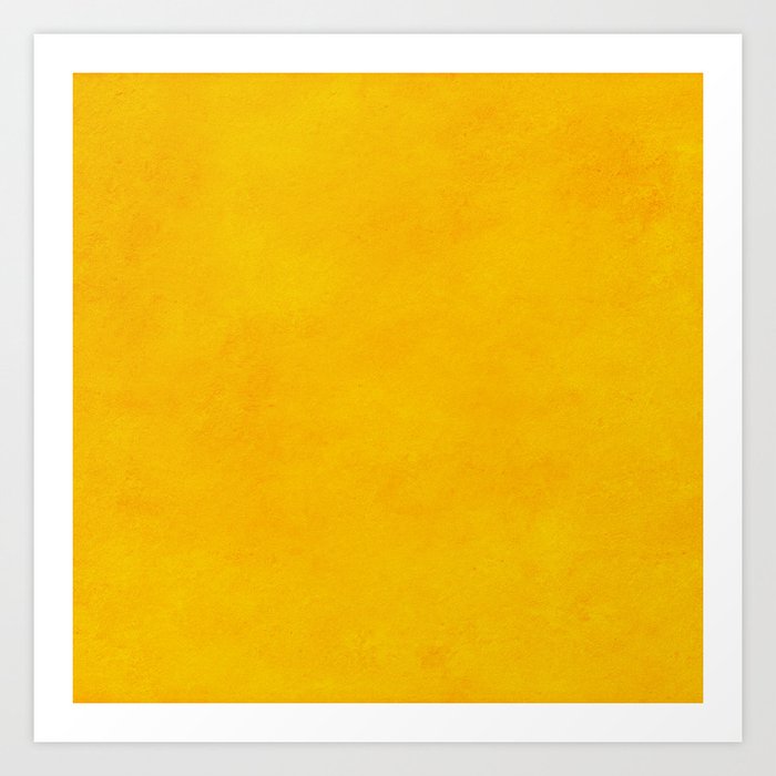 yellow curry mustard color trend plain texture Art Print