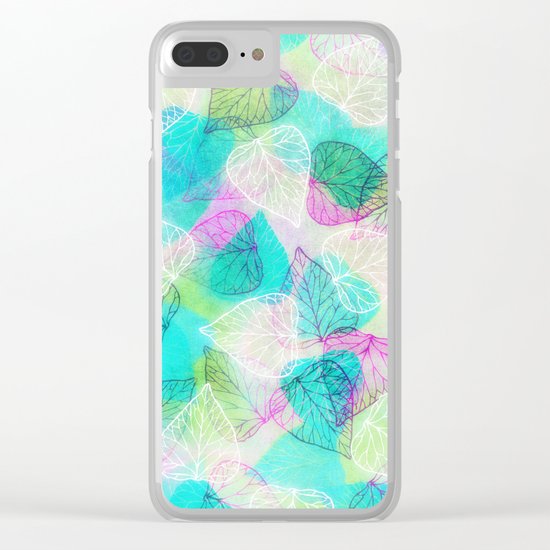 Translucent Leaves Clear iPhone Case