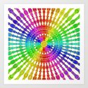 Download Rainbow Mandala Art Print by davidzydd | Society6