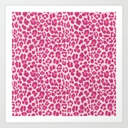 Design tiger Pink ethno dots Art Print