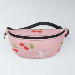 Cute Luxury Pink LV Cherry Aesthetic Pattern Fanny Pack | Pattern, Graphicdesign, Digital, Decor, Illustration, Tumblr, Trendy, 70S, 80S, Aesthetic 