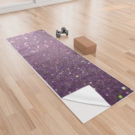 Purple Iridescent Glitter Yoga Towel