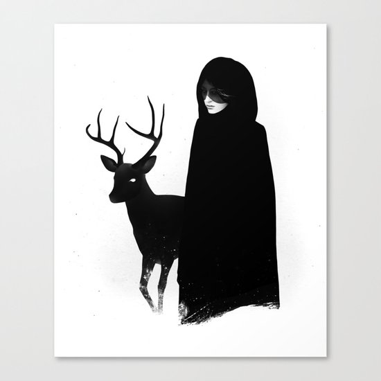 Absentia in white Canvas Print