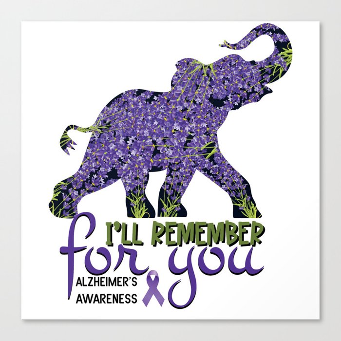 I'll Remember Alzheimer Alzheimer's Awareness Canvas Print