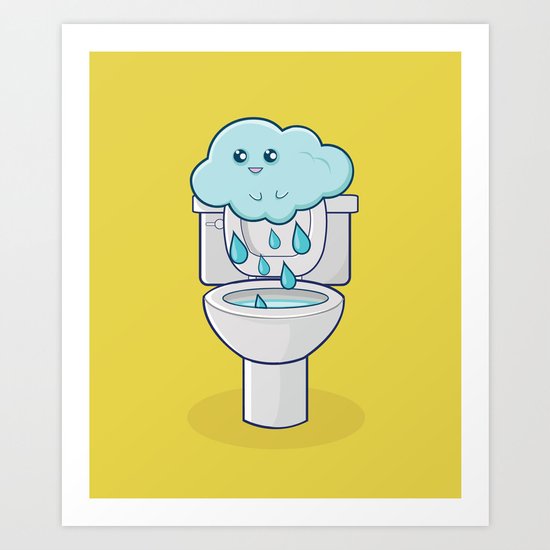 Bathroom Break Art Print