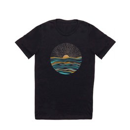The Sun and The Sea - Gold and Teal T Shirt