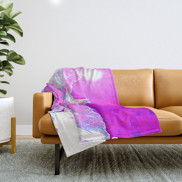 Alpenglow in Violet Throw Blanket