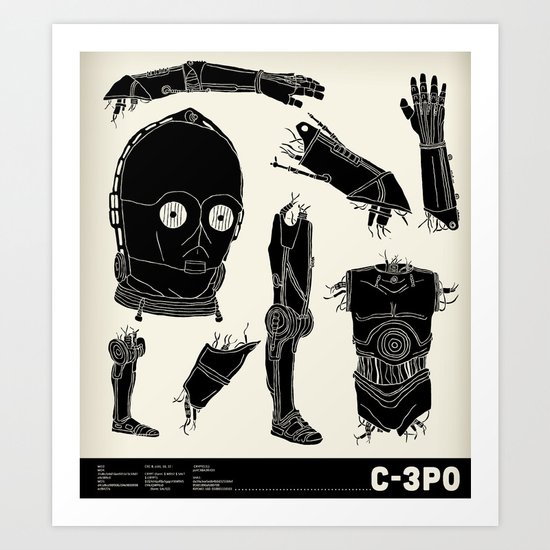Decommissioned: C-3P0 Art Print
