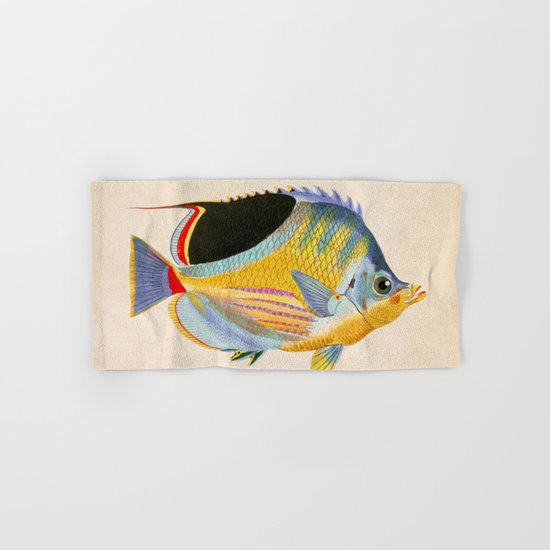 Yellow Fish Hand & Bath Towel